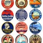 Vintage travel labels - Italy