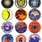Vintage travel labels Swizerland